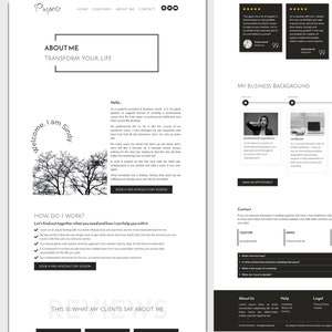 Minimalist Website Template Wordpress Theme Coach clean Modern Website Design Elementor Template Simple create website image 3