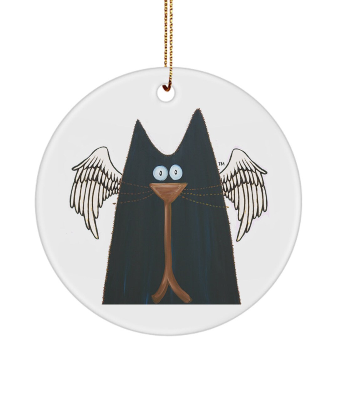 Angel Cat Three Cats Angel Christmas Gift Ceramic Ornament Etsy