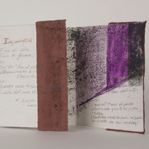Camilla Rossi, libro d'artista in esemplare unico, "Incontro" poesia di F.G.Lorca