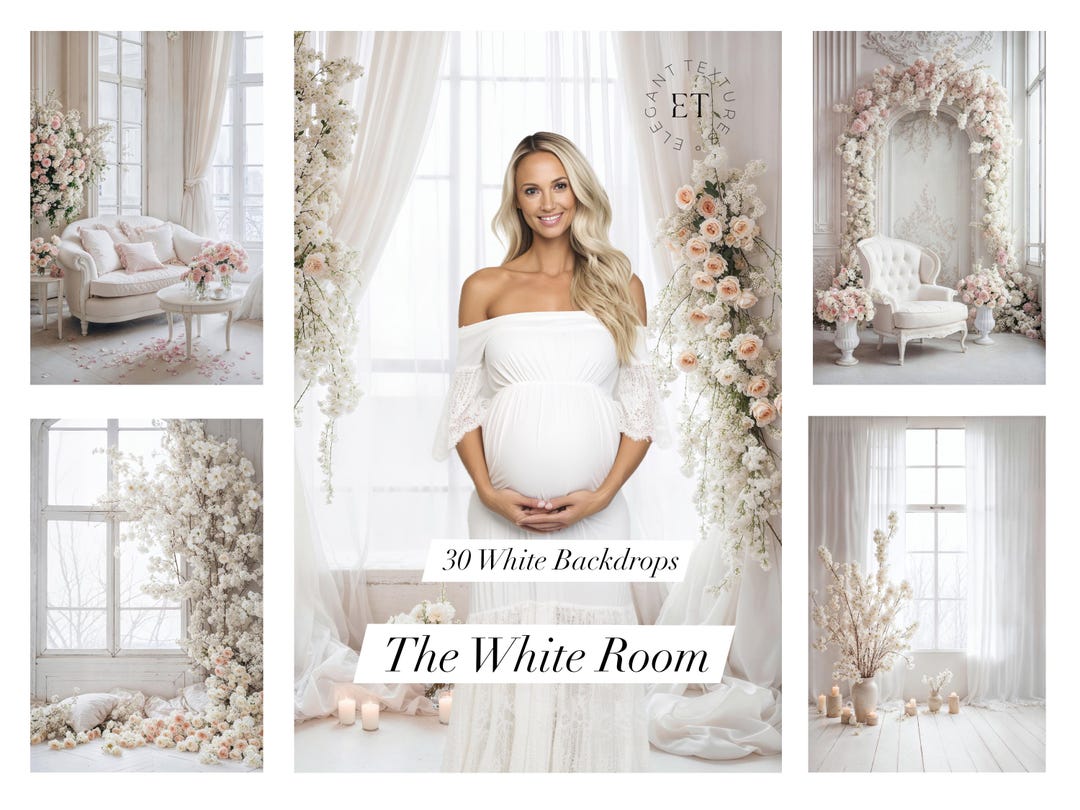 White Room Digital Backdrops: Maternity, Newborn, Wedding (30 Files) - Etsy