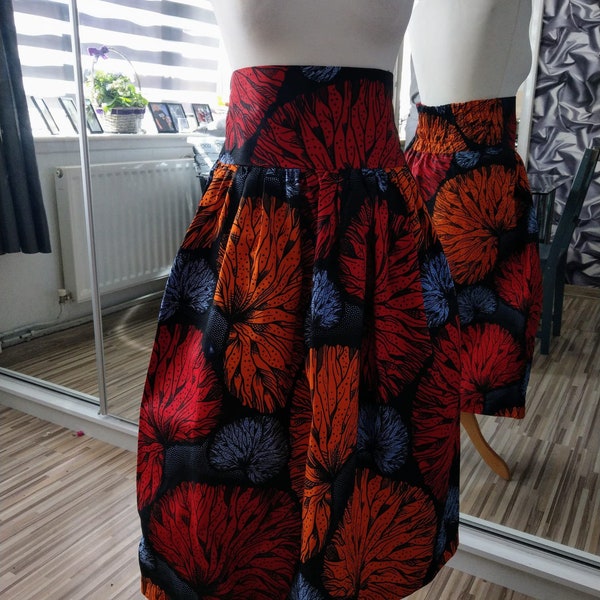 Ankara skirt with elastic waist African print skirt