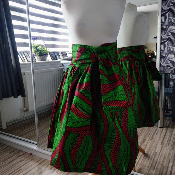 African print Ankara skirt elastic waist