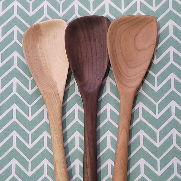 Hand Carved Wooden Cooking Spoon  - Walnut, Cherry, Birch, Maple - Handmade Gift