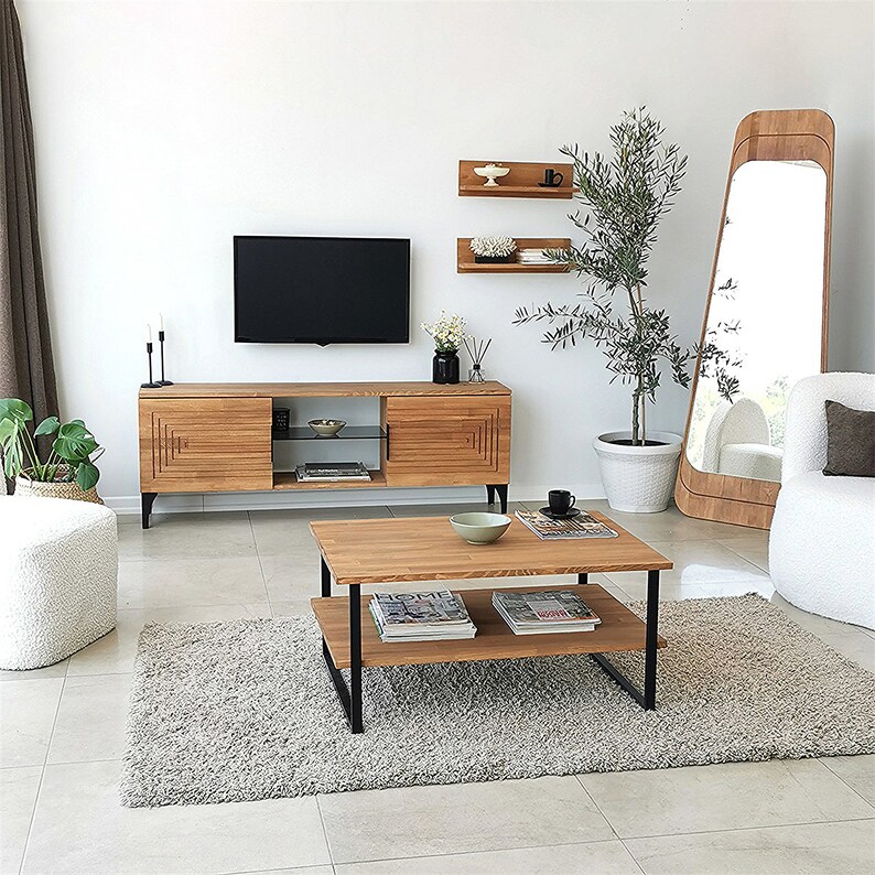 Solid Wood Tv Stand Media Cabinet Entertainment Center - Etsy UK