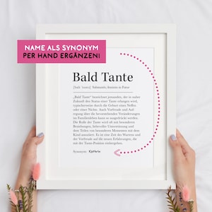 Définition de l'affiche bientôt tante annonce de grossesse tante cadeau pour devenir tante bébé surprise annonce bébé tante creuser. Télécharger