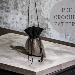 Crochet Mini Pouch Bag Pattern: Easy Drawstring Design (PDF Pattern)