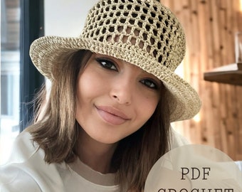 Crochet Mesh Hat Pattern, Easy Summer Hat Pattern