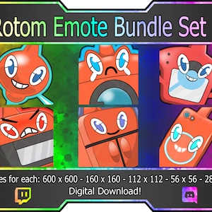 Rotom Emote Pack 1! Twitch | Discord