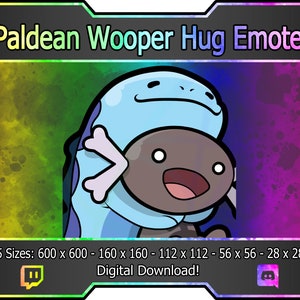 Paldean Wooper | Quagsire Hug Emote! Twitch | Discord