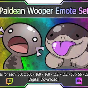 Paldean Wooper & Clodsire Emote Pack! Twitch | Discord
