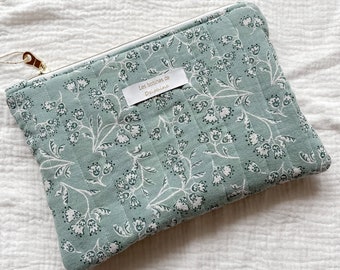 Pochette plate matelassée pour maquillage ou sac à main