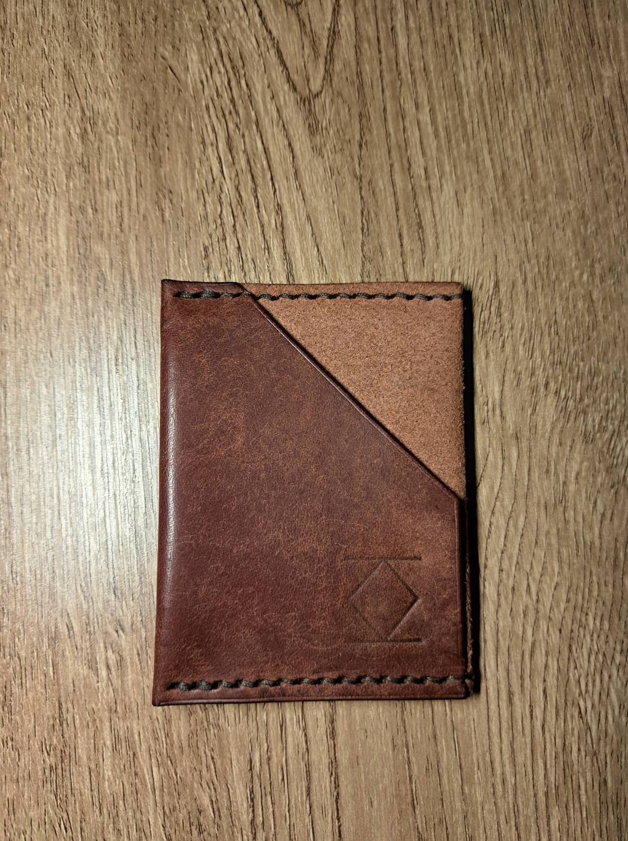Leather Canvas | Handmade leather cardholder| 2slots