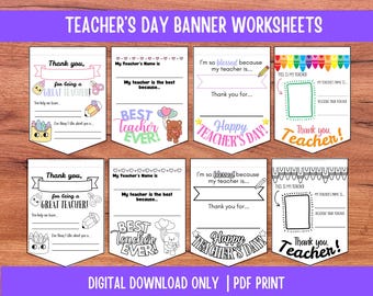 Werkblad banner voor lerarendag: activiteit in de klas (pdf)