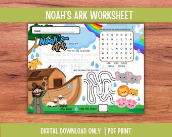 Activiteitenplacemat Ark van Noach (pdf)