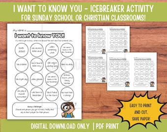 I want to know YOU | Icebreaker Activity | Find Someone Who Printable Activity (PDF)