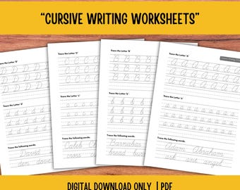 Cursieve schrijfoefening: handschriftwerkbladen met bijbelthema (pdf-download)