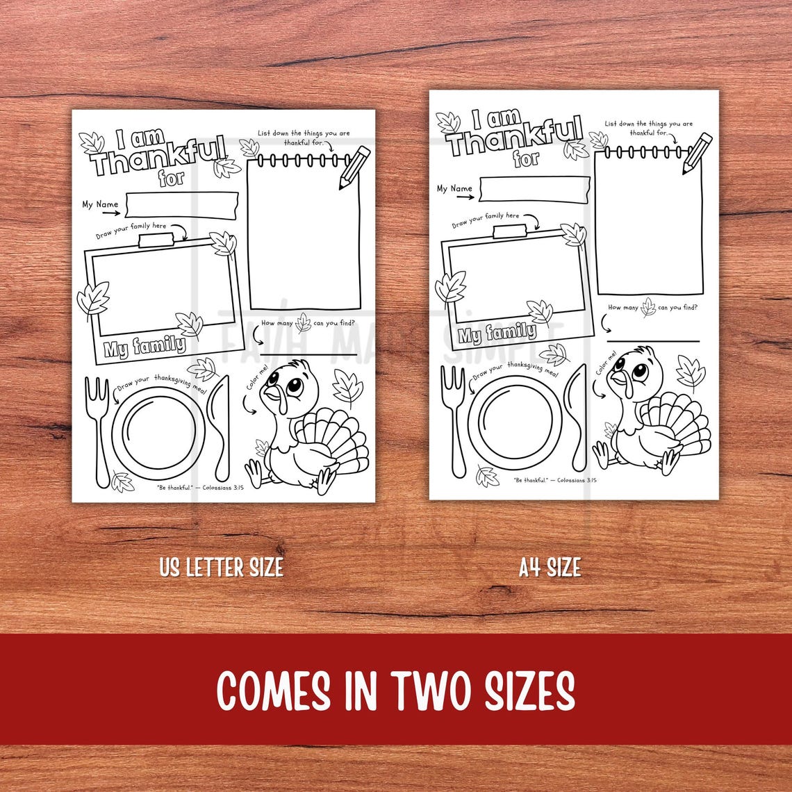 Thanksgiving Worksheet for Kids | "i Am Thankful For" Printable ...