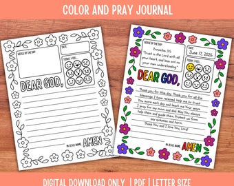 Prayer Journal for Kids: Printable Bible Activity | Children's Devotional Journal (PDF)