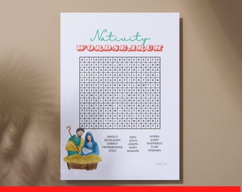 Afdrukbare woordzoeker kerst: kerstactiviteit (pdf)