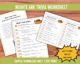 Trivia-werkblad Ark van Noach | Quiz met bijbelverhalen (pdf)