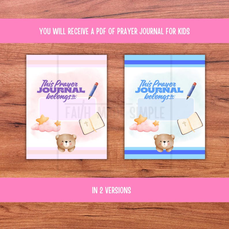 Prayer Journal for Kids | Printable Bible Devotional for Children ...