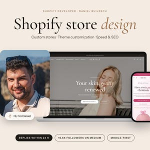 Individuelles Shopify-Shop-Design, Shopify-Webentwicklung, Theme-Anpassung, Geschwindigkeits- und SEO-Optimierung