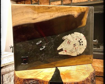 Star Wars Diorama Cutting Board in Wood and Resin