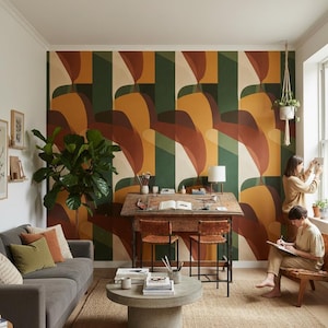 Geometriska former tapet modern självhäftande abstrakt väggdekor