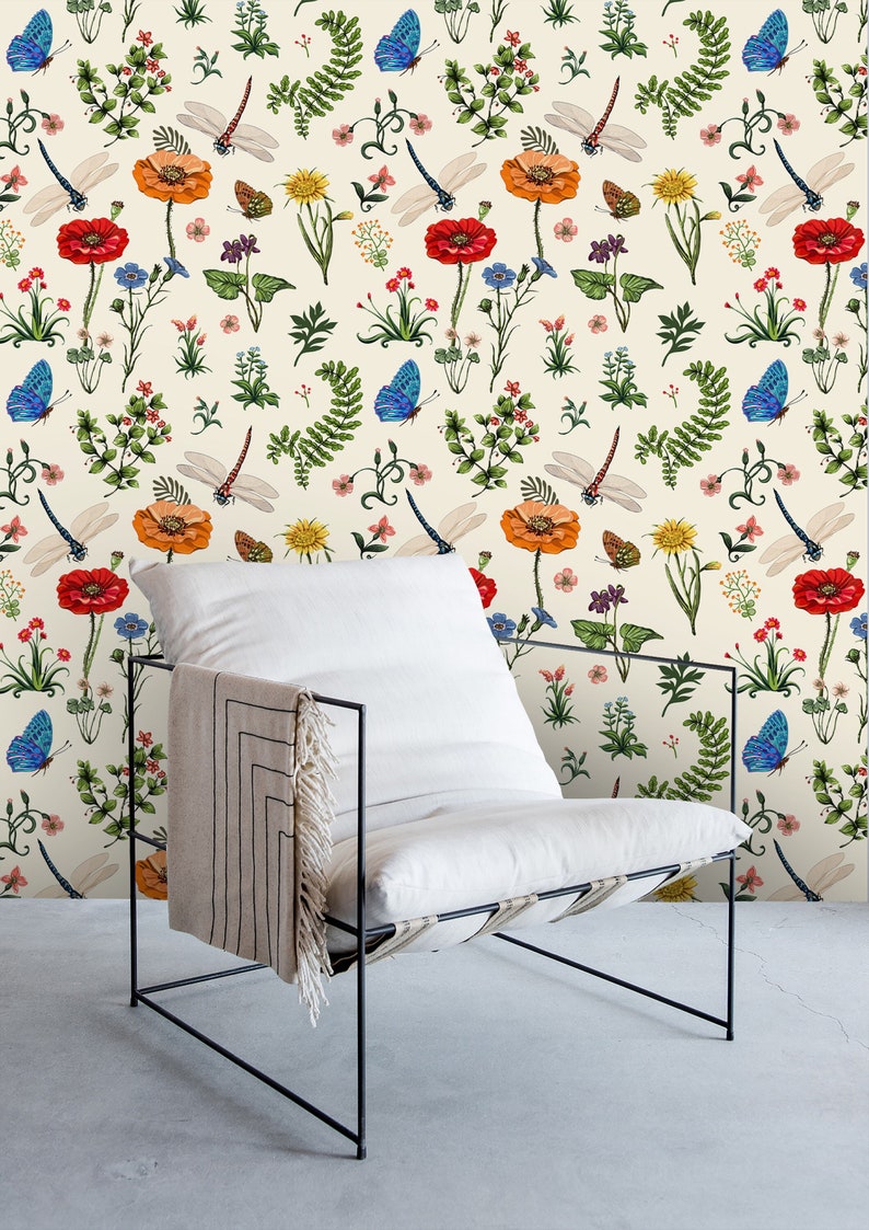 Buy Dragonflies Peel and Stick Wallpaper Vinyl Removable Mural Online