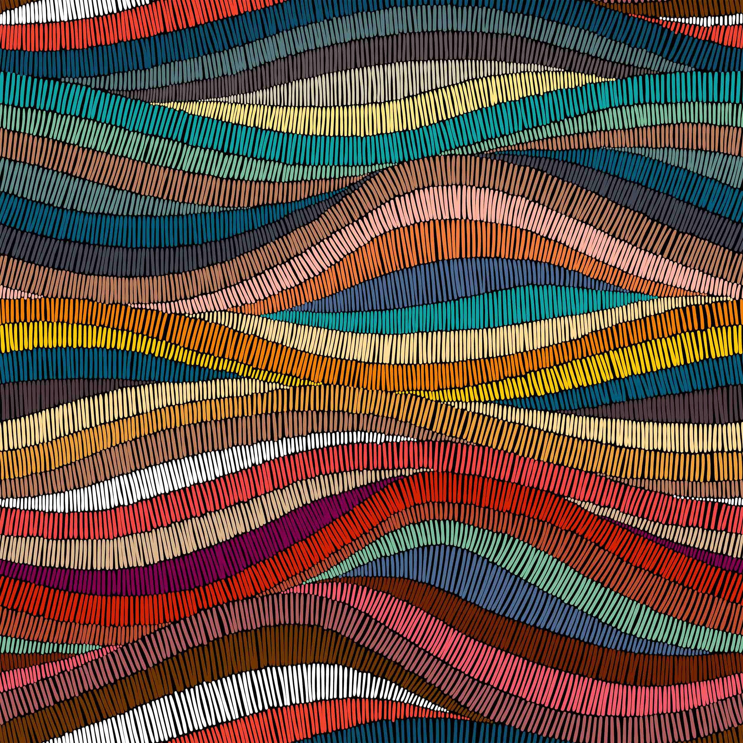 Rainbow Wallpaper Peel and Stick Geometric Wall Mural Ethnic Design ...