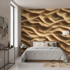 Abstract Pattern Wallpaper Beige Peel And Stick Calm Wall Decor