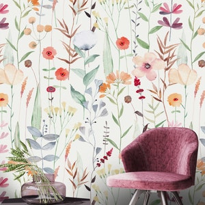 Wild Flowers Peel And Stick Wallpaper Pattern Removable