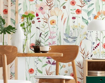 Wild Flowers Peel And Stick Wallpaper Pattern Removable