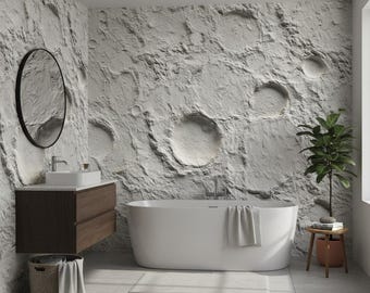 Papel de Parede Texturizado com Aparência Moderna, Removível e Autoadesivo, Cinza - Decoração de Parede Moderna