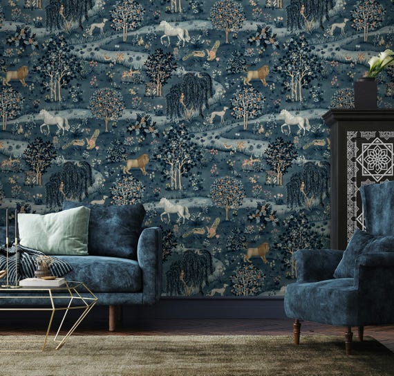 Ensemble De 3 Toiles Animalières William Morris - Décor Mural Gothique Encadré