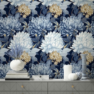Chrysantheme Tapete | Elegantes Blumenwandbild