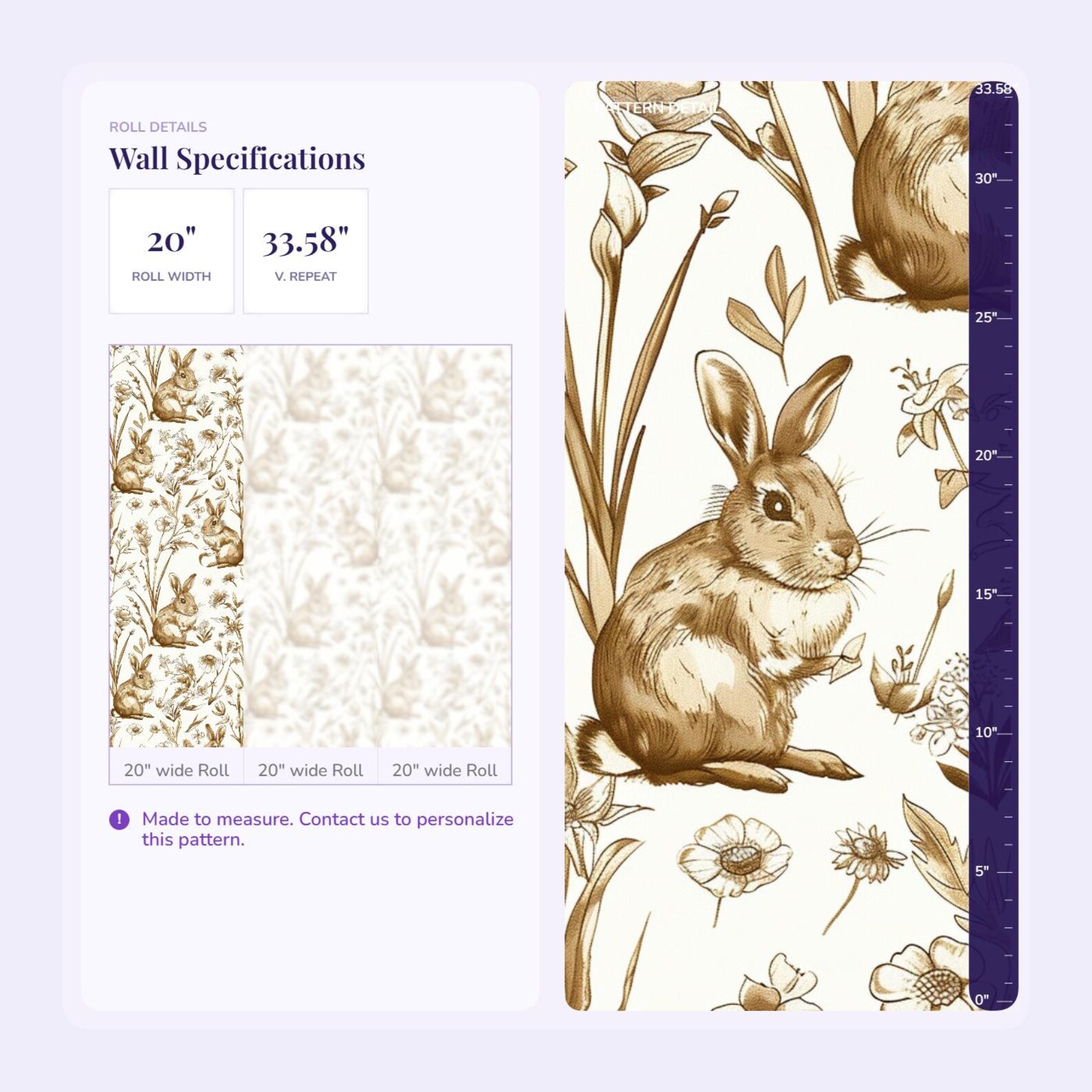Sepia Point Rabbit Vintage Rabbit and Wildflower Wallpaper, Sepia Tone Woodland Animal ...