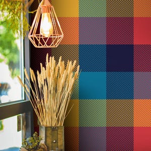 Tartan Plaid Peel and Stick Wallpaper Muster Abnehmbar