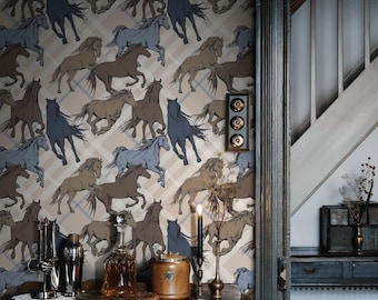 Wallpaper Wild Horses Peel and Stick Removable