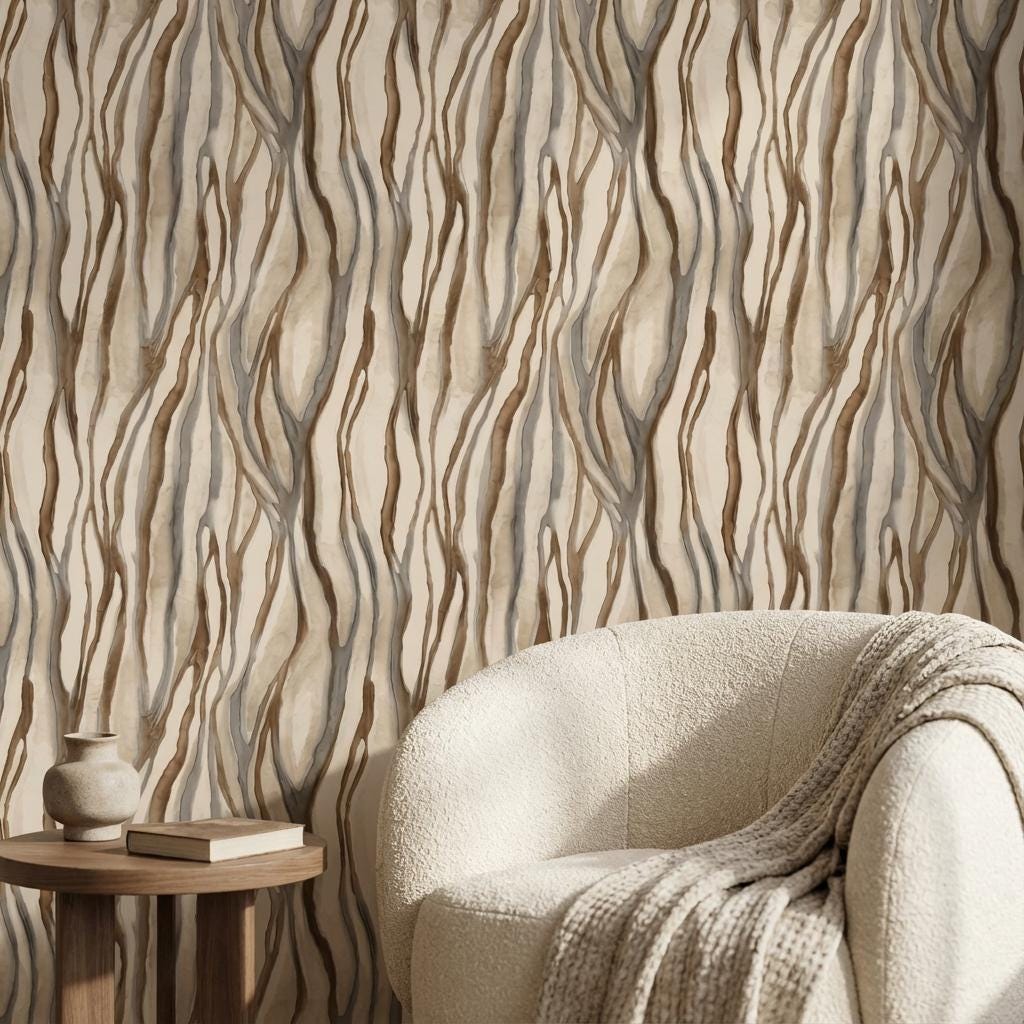 Abstract Wallpaper Peel and Stick Minimalist Mural Modern Wall Decor - Etsy