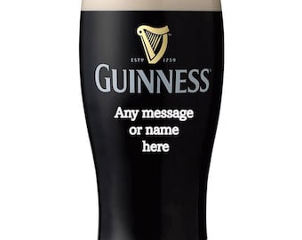 Graviertes Guinness Pint Glas: Personalisiertes Biergeschenk