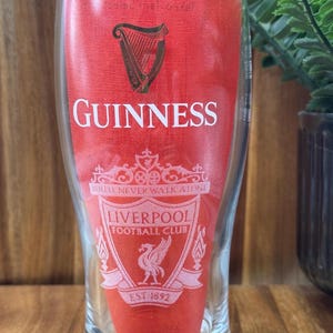 Custom Engraved Guinness Pint Glass, Football Badge, Beer Gift image 7
