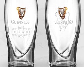 Personalised Guinness Glass Engraved With Any Name - Guinness Gravity Glass - Custom Gift For Boyfriend, Dad, Husband, Grandpa, Brother