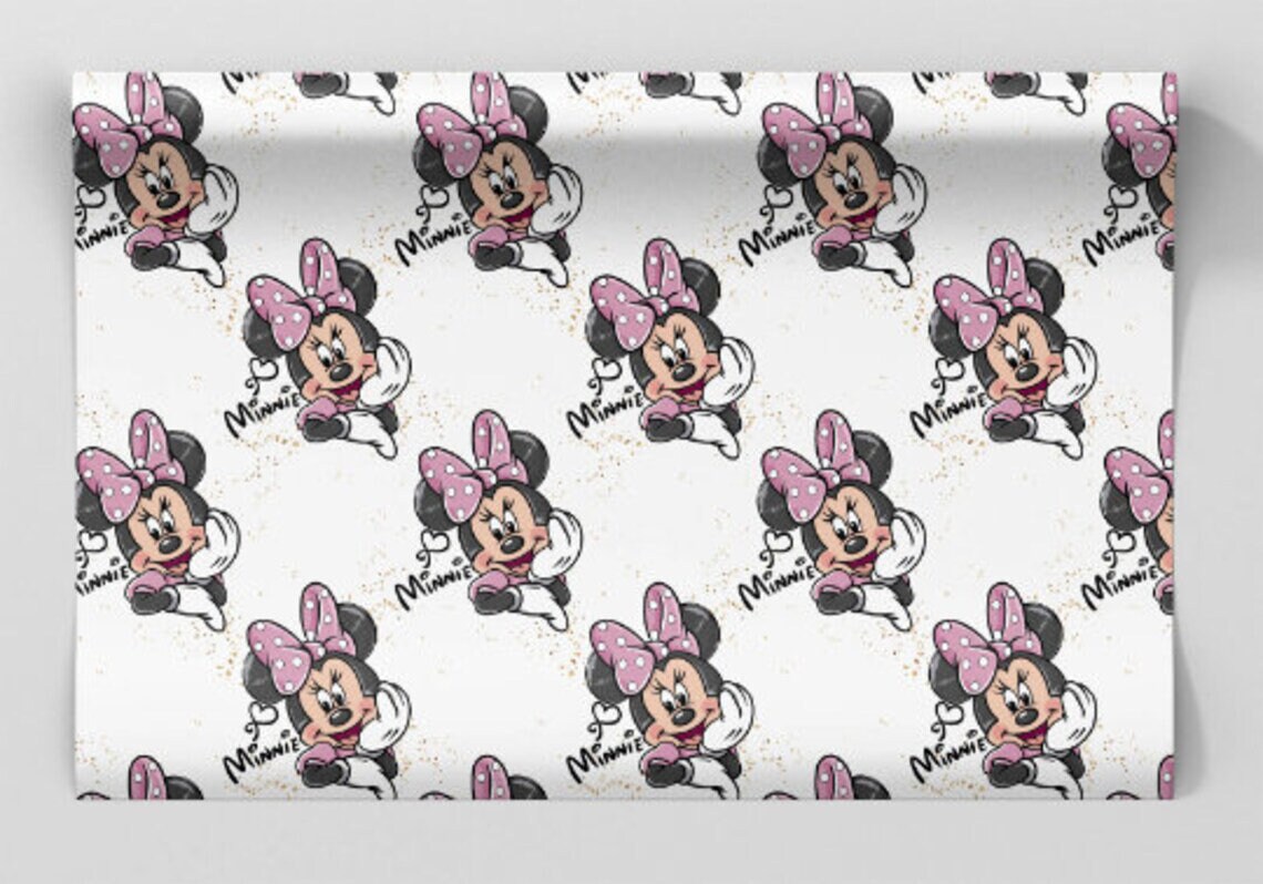 Minnie Mouse Wrapping Paper, Disney Birthday Wrapping Paper, Gift