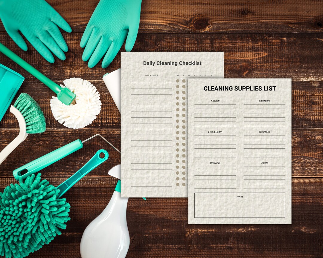 Daily Cleaning Task, Simple Cleaning Planner Printable, Home Cleaning ...