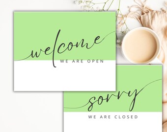 Small Business Welcome Sign, Editable Business Sign, Printable Welcome Sign, Business Entrance Poster, DIY Office Signage