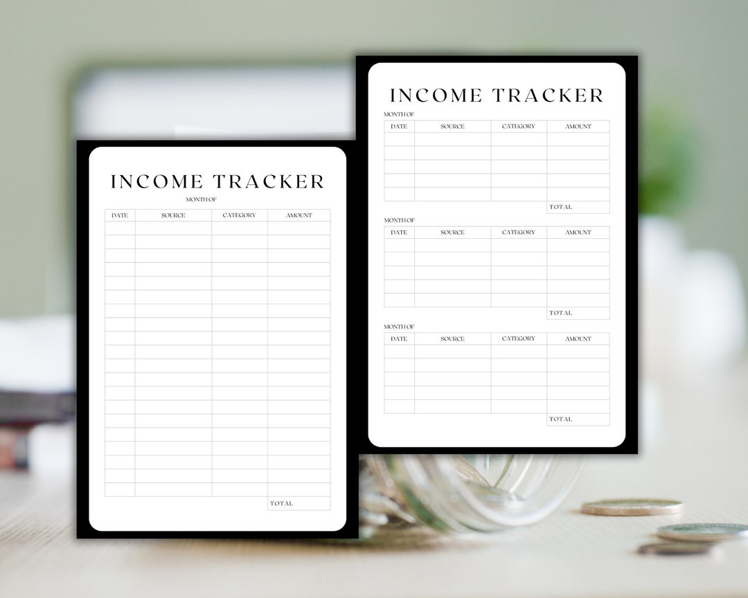 Income Tracker Printable, Budget Planner Template, Expense Tracker Organizer, Financial Planning ...