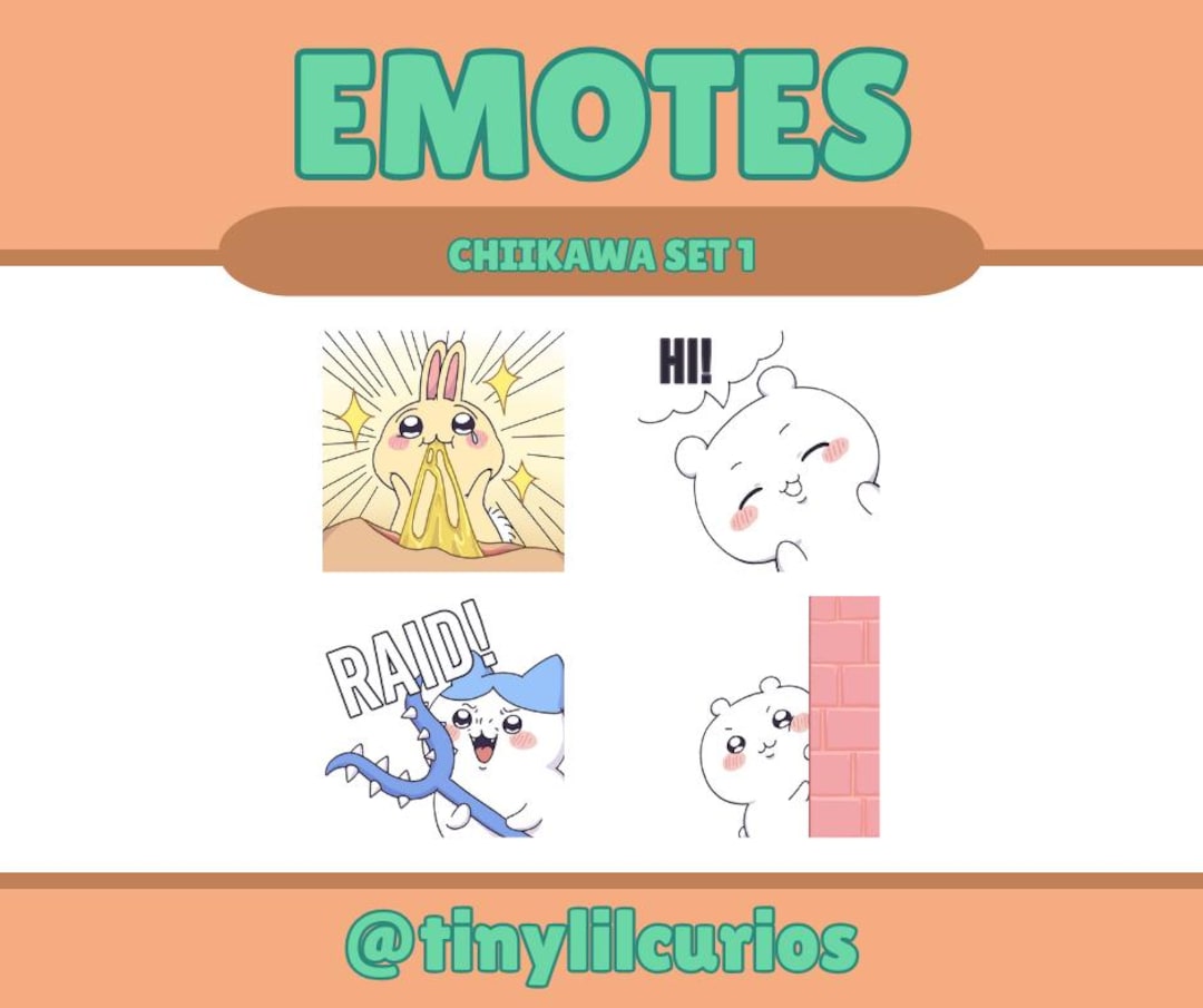 Chiikawa Emotes Stickers Usagi Hachiware Discord Twitch Kick Whatsapp ...