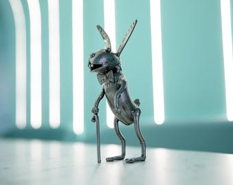 metal rabbit figurine