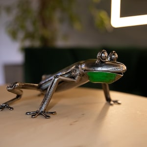 Grenouille Sculptée à La Main En Stéatite - Collection Artisanale - Made In India - Neuf - Déco Originale